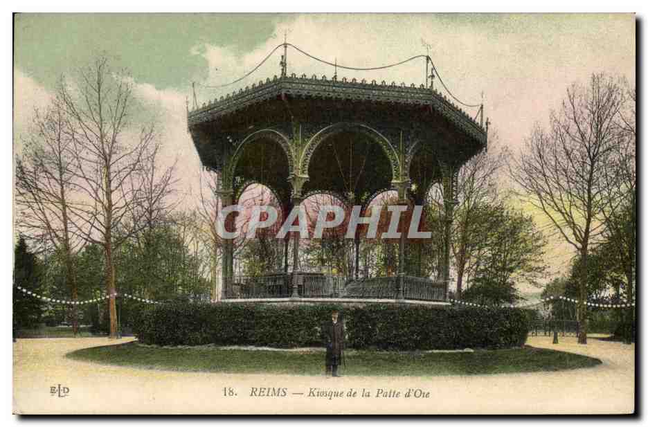 CPA Kiosque de la Patte d'Oie Reims 