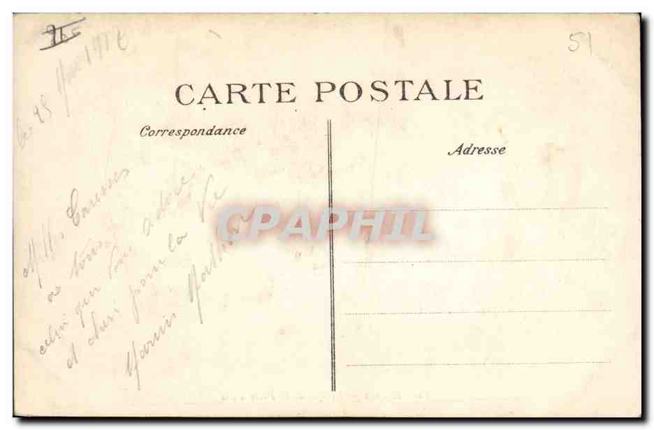 CPA Kiosque de la Patte d'Oie Reims  — Rückseite