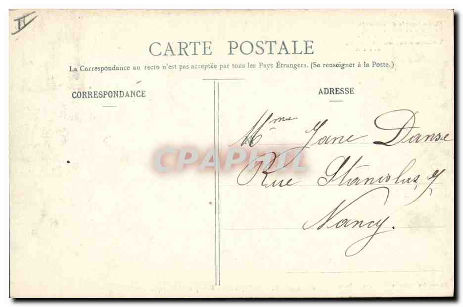 CPA Kiosque de musique La Pepiniere Nancy  — Rückseite