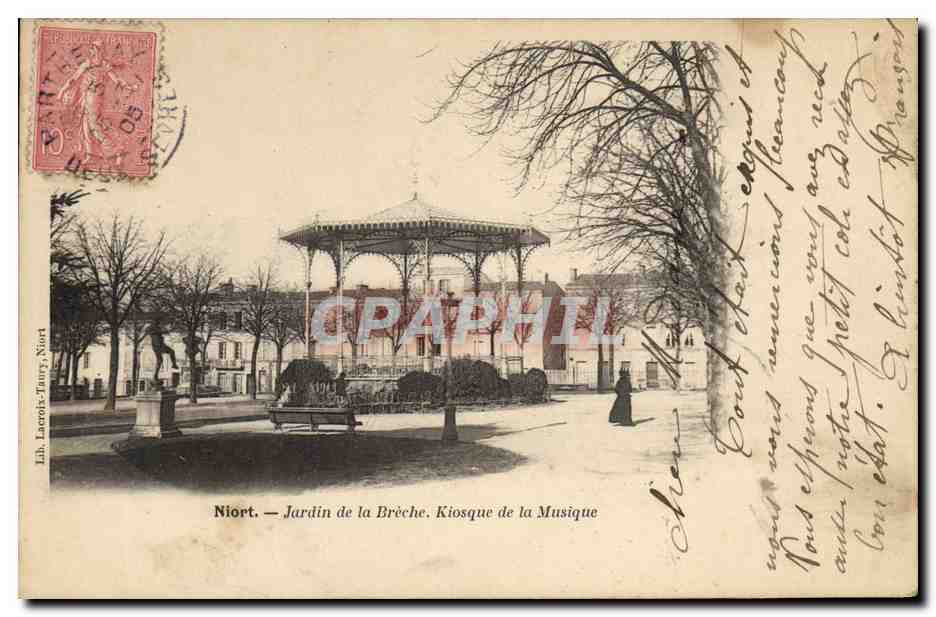 CPA Kiosque de la musique Jardin de la Breche Niort 