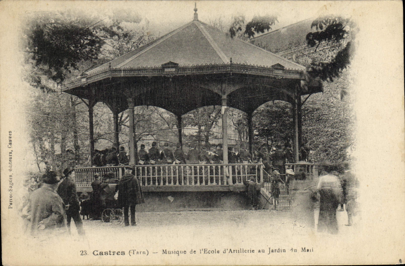 Castres (Tarn) — Musique de l'École d'Artillerie au Jardin du Mail — Parro-Sagons, éditeurs, Castres