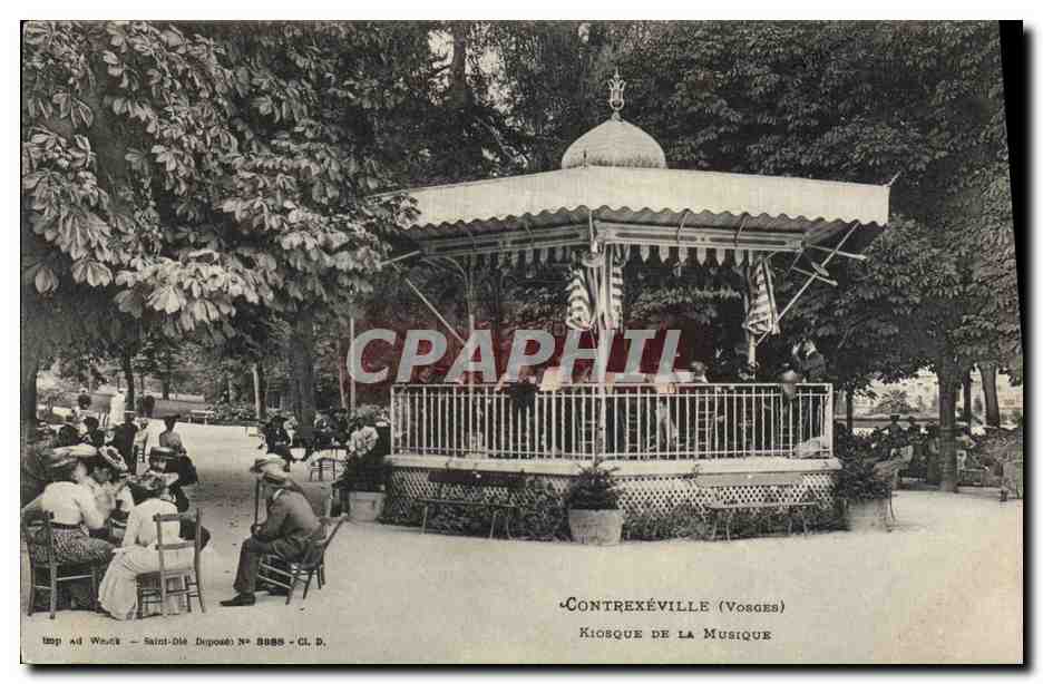 CPA Kiosque de la musique Contrexeville 