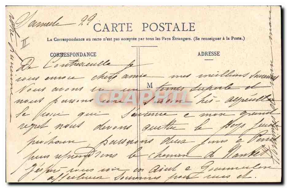 CPA Kiosque de la musique Contrexeville  — Rückseite