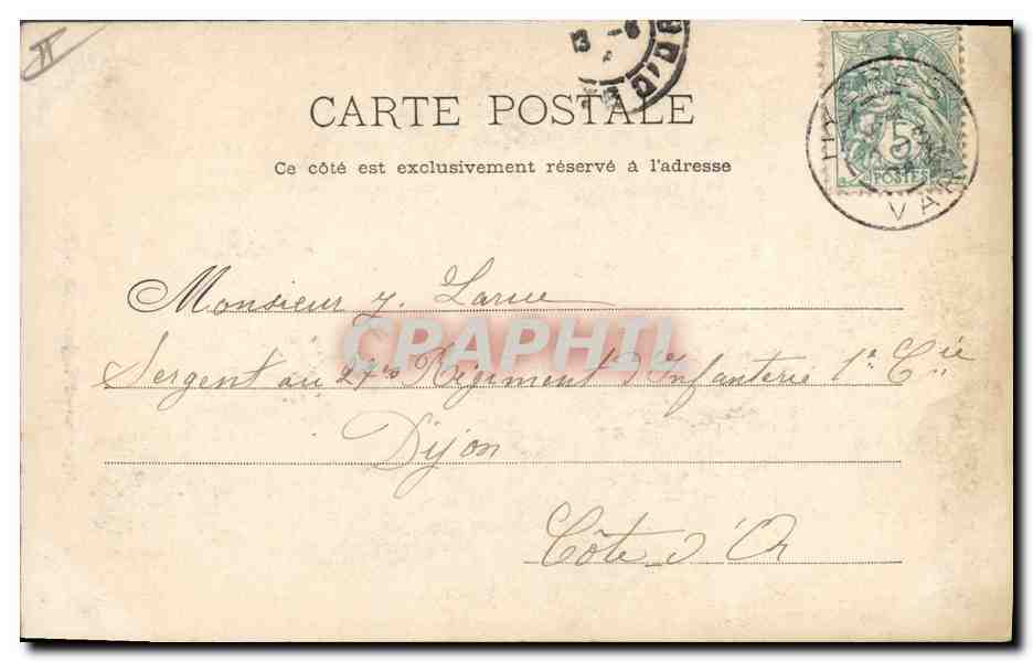 CPA Kiosque et jardin public Hyeres  — Rückseite