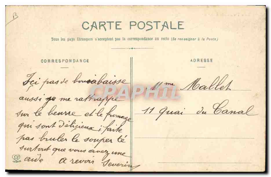 Chiens des Pyrénées — Le Déjeuner — Phototypie Labouche Frères, Toulouse, n° 1019 — Verso