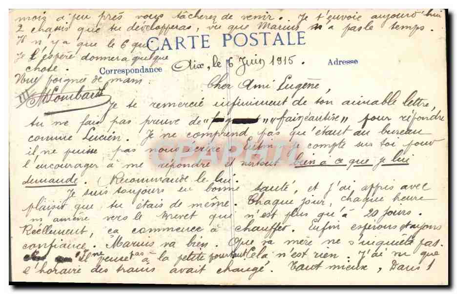 Le Général PAU — portrait militaire — E. LE DELEY, imprimeur, Paris — Verso