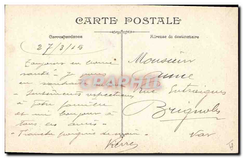 Officier en uniforme — photographie — Eug. Pirou, Paris — Achterkant
