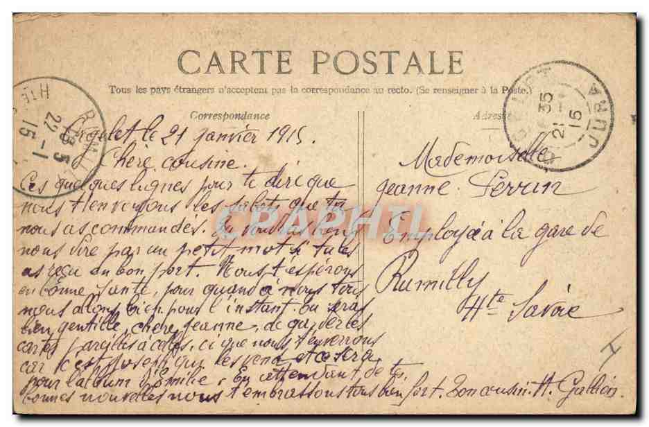 CPA Militaria Mr Poincare a Saint Omer  — Rückseite