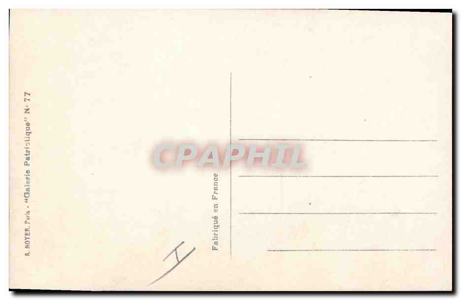 CPA Militaria Le Grand Etat Major Joffre Castelnau French Foch Franchet  — Rückseite