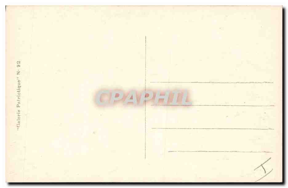 CPA Militaria Lord Kitchener Ministre de la guerre de Grande Bretagne  — Verso