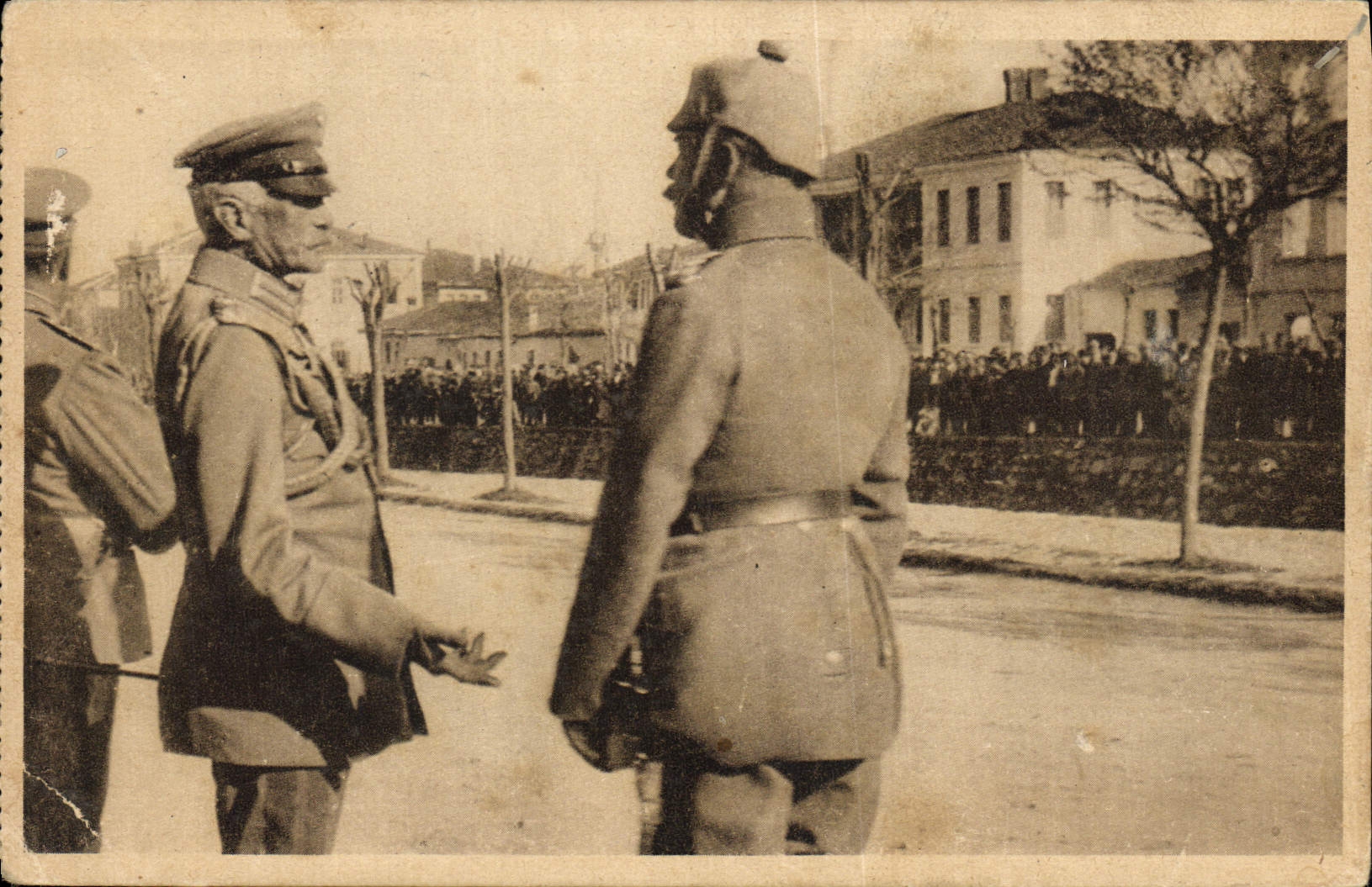 CPA Militaria Mackensen mit General Busse Macedonie Macedonia 