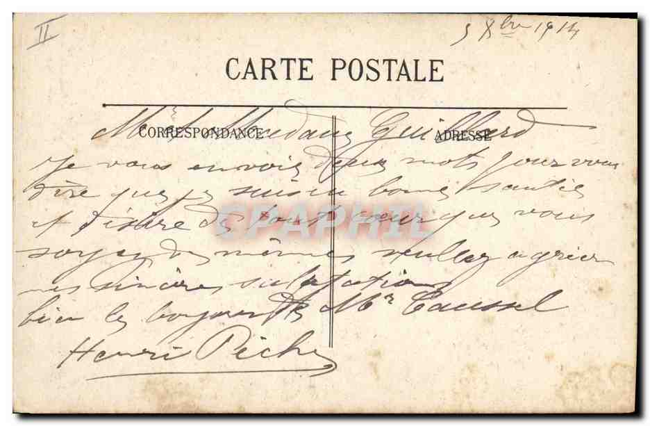 CPA Militaria Le generale De Castelnau  — Rückseite