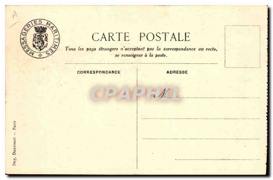 CPA Bateau Messageries Maritimes Leconte de Lisle Le fumoir des 2eme classes  — Back