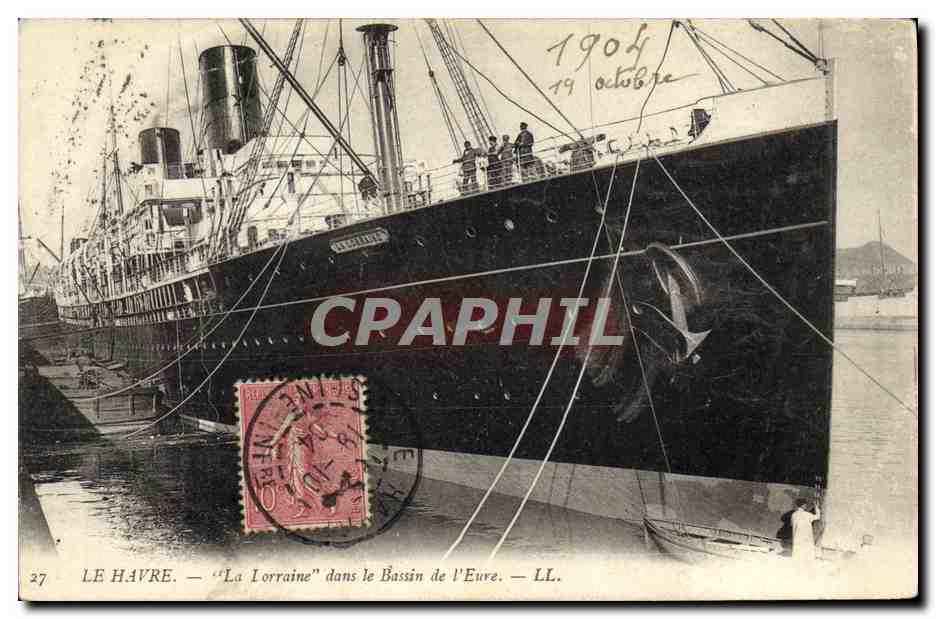 Le Havre — Ansicht von 'La Lorraine' im Bassin der Eure — LL. n°27