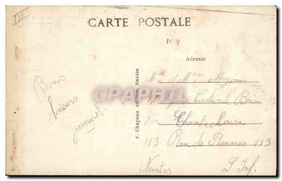 Port de St-Nazaire — Côte d'Azur — F. Chapeau éditeur, Nantes, n°5 — Verso