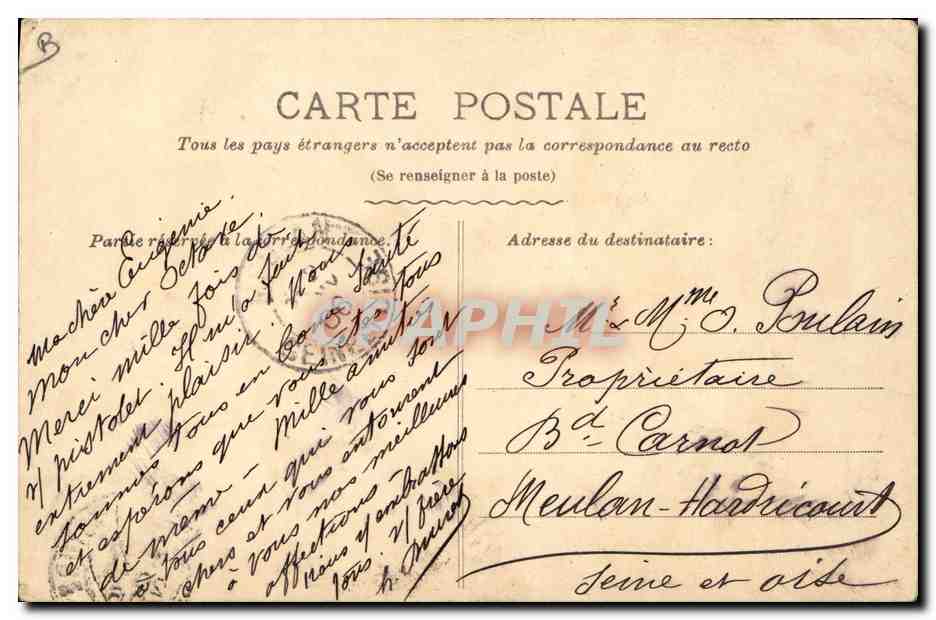 Femme avec cloche et baguette — musique — M. Carbonel, pianos & musique, Marseille — Verso
