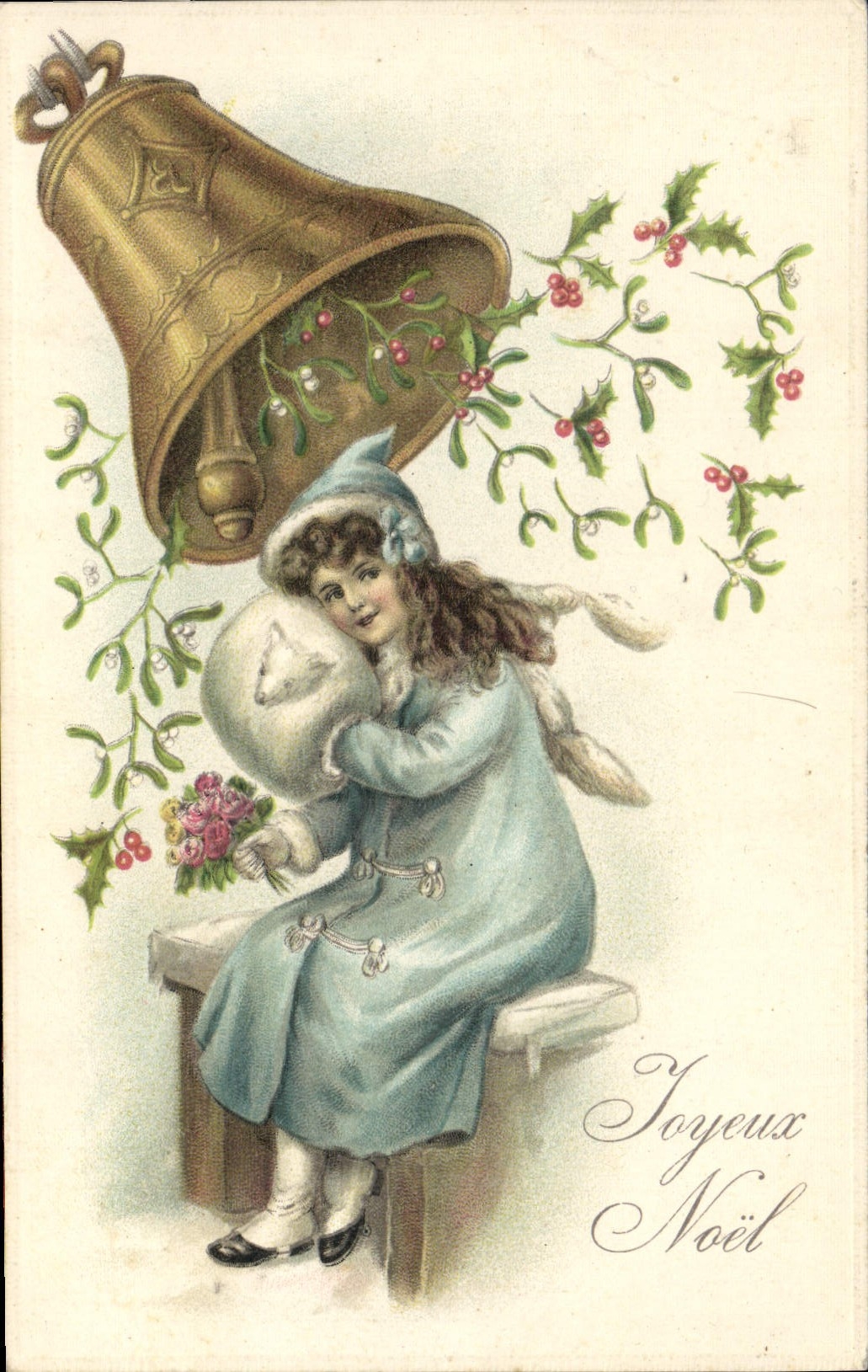 CPA Cloche Enfant Noel