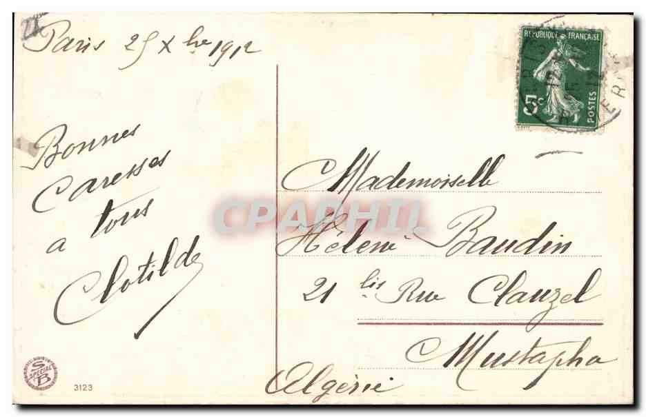 CPA Cloche Enfant Noel — Verso