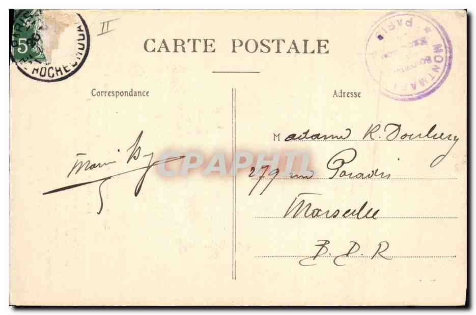 CPA Cloche La Savoyarde de Montmartre Francoise Marguerite Paris  — Verso
