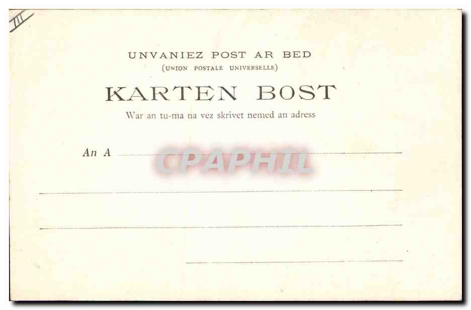 CPA Folklore Les chansons de Botrel le fil casse  — Verso