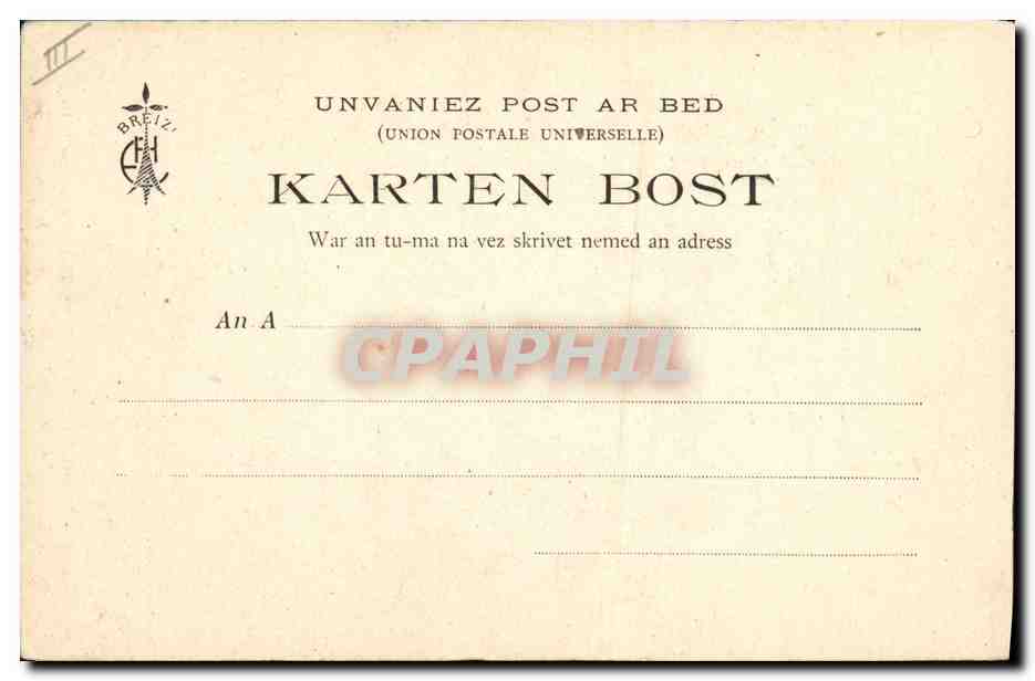 CPA Folklore Les chansons de Botrel Par le petit doigt  — Verso