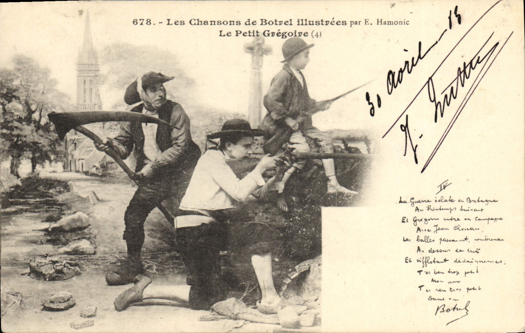 CPA Folklore Les chansons de Botrel Le Petit Gregoire 