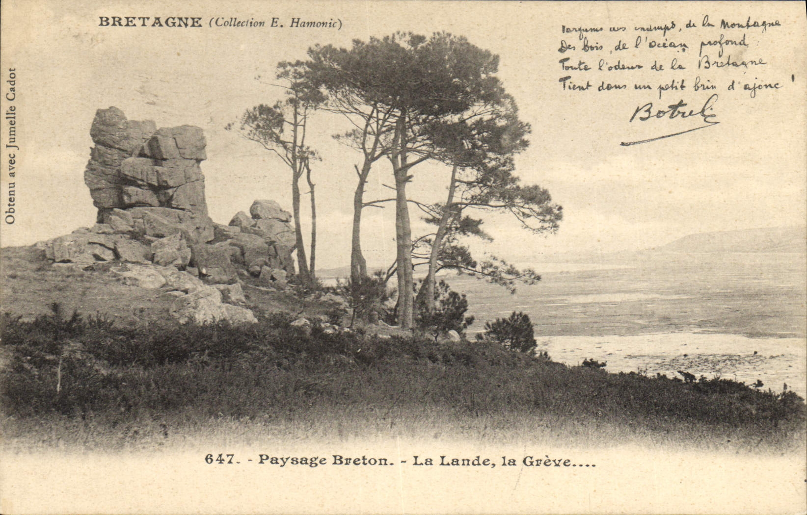 CPA Folklore Botrel Paysage Breton La Lande La Greve 