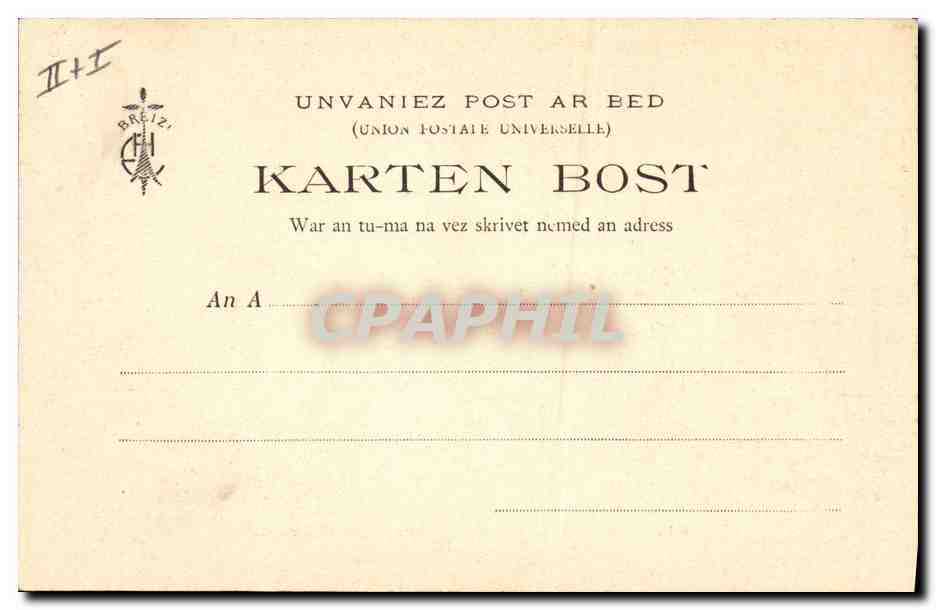 CPA Folklore Botrel Paysage Breton La Lande La Greve  — Rückseite