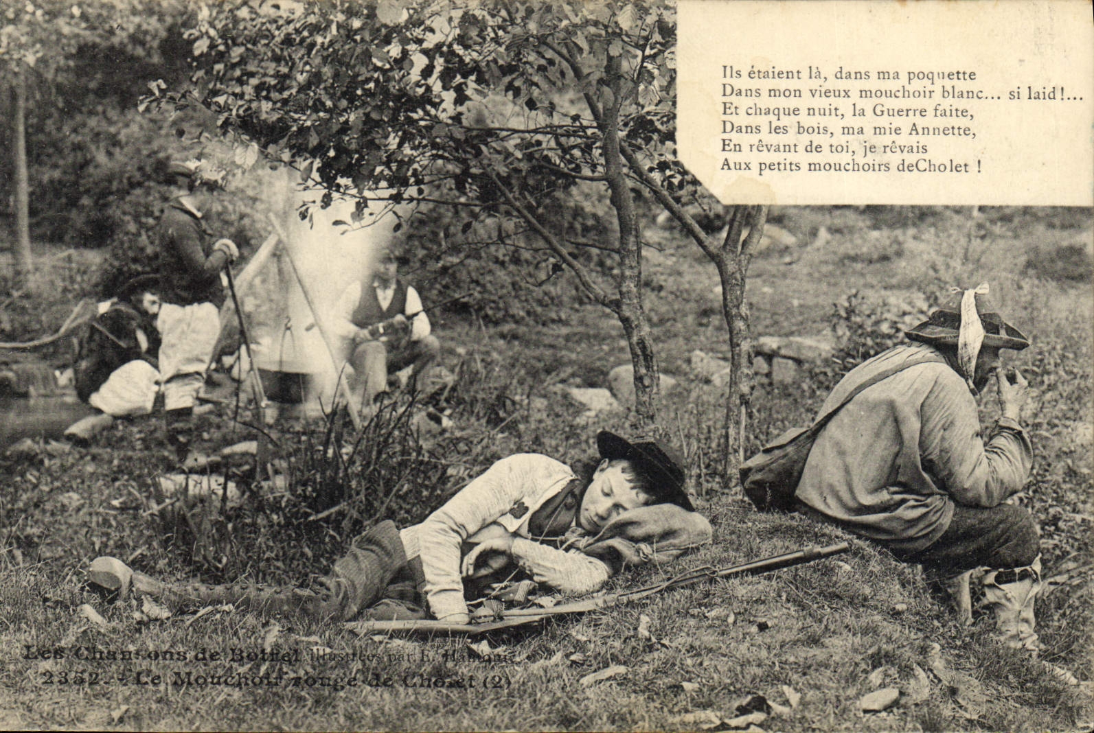 CPA Folklore Les chansons de Botrel Bretagne Le mouchoir rouge de Cholet 