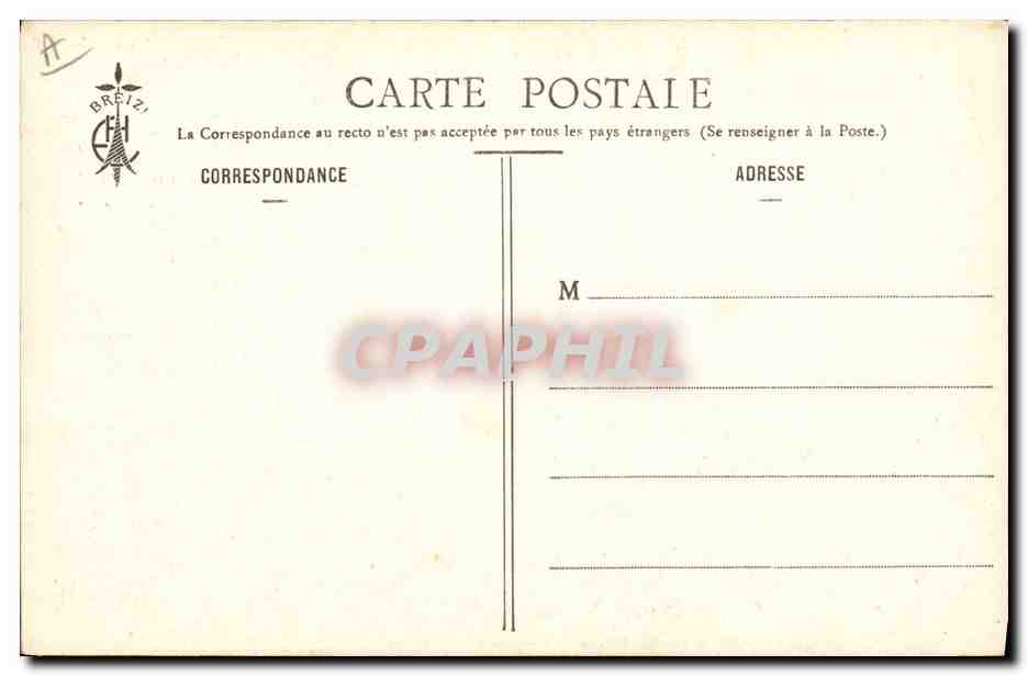 CPA Folklore Les chansons de Botrel Bretagne Les loups Garous  — Verso