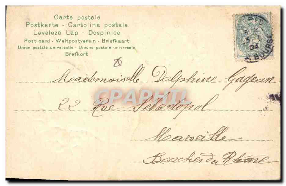 CPA Fantaisie Fleurs Trefle  — Rückseite