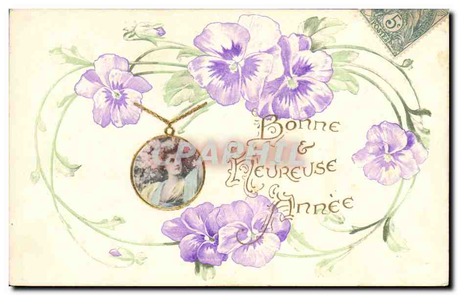 CPA Fantaisie Fleurs Femme 