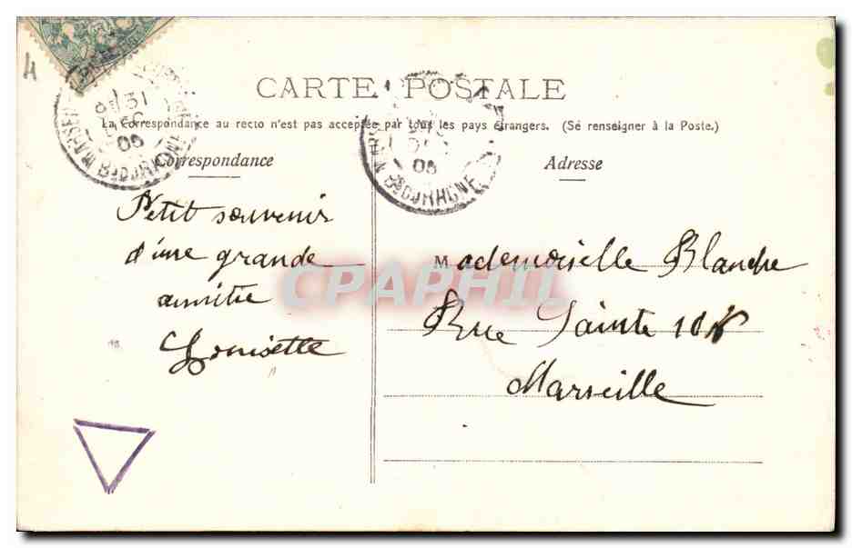 CPA Fantaisie Fleurs Femme  — Rückseite