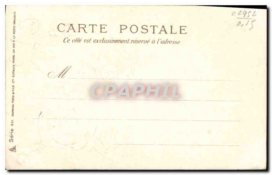 CPA Fantaisie Fleurs Sanglier Trefles  — Verso