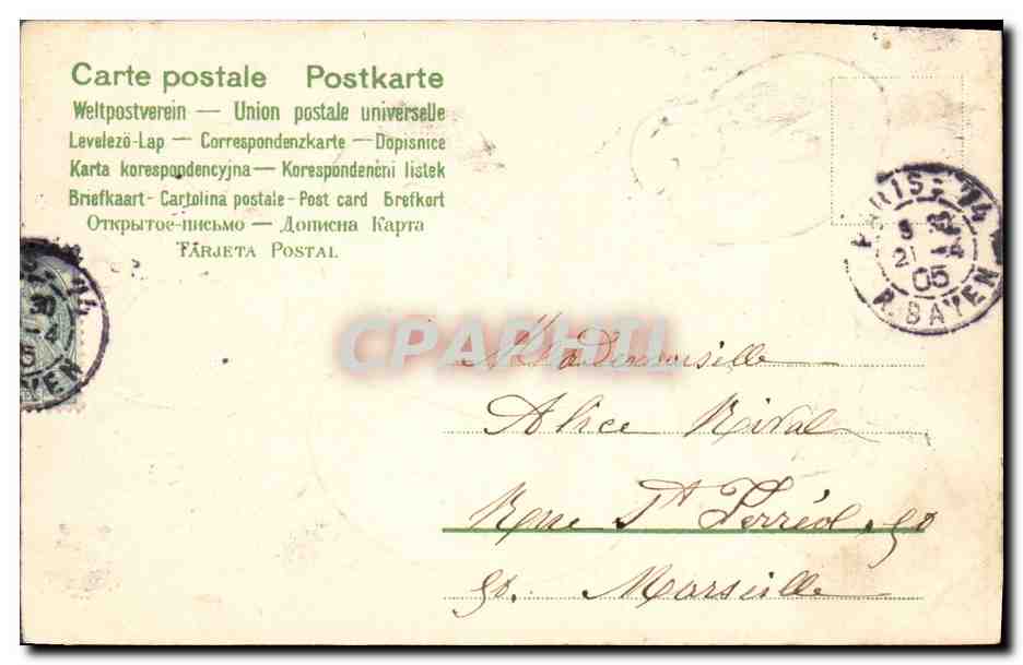 CPA Fantaisie Fleurs Poussins Oeuf Paques  — Rückseite