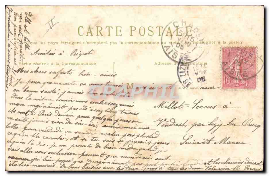 CPA Fantaisie Fleurs  — Back