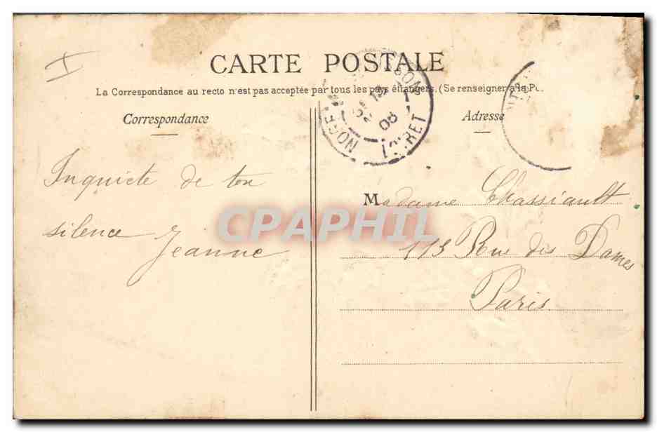 CPA Fantaisie Fleurs  — Verso