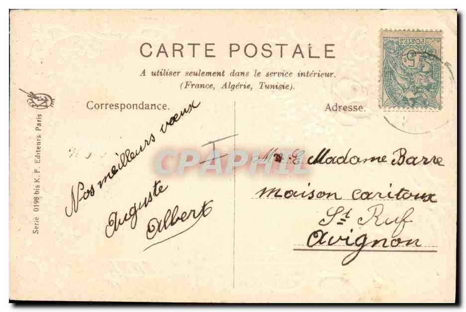 CPA Fantaisie Fleurs  — Rückseite