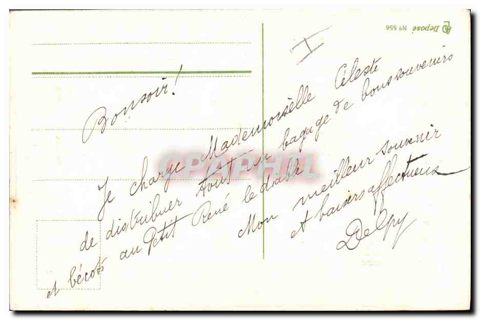 CPA Fantaisie Fleurs  — Verso