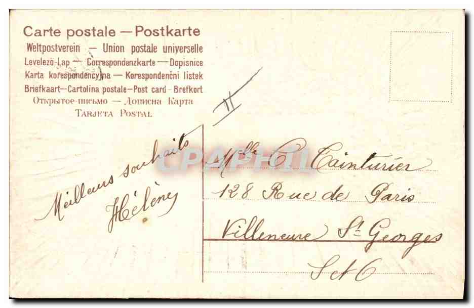 CPA Fantaisie Fleurs  — Rückseite