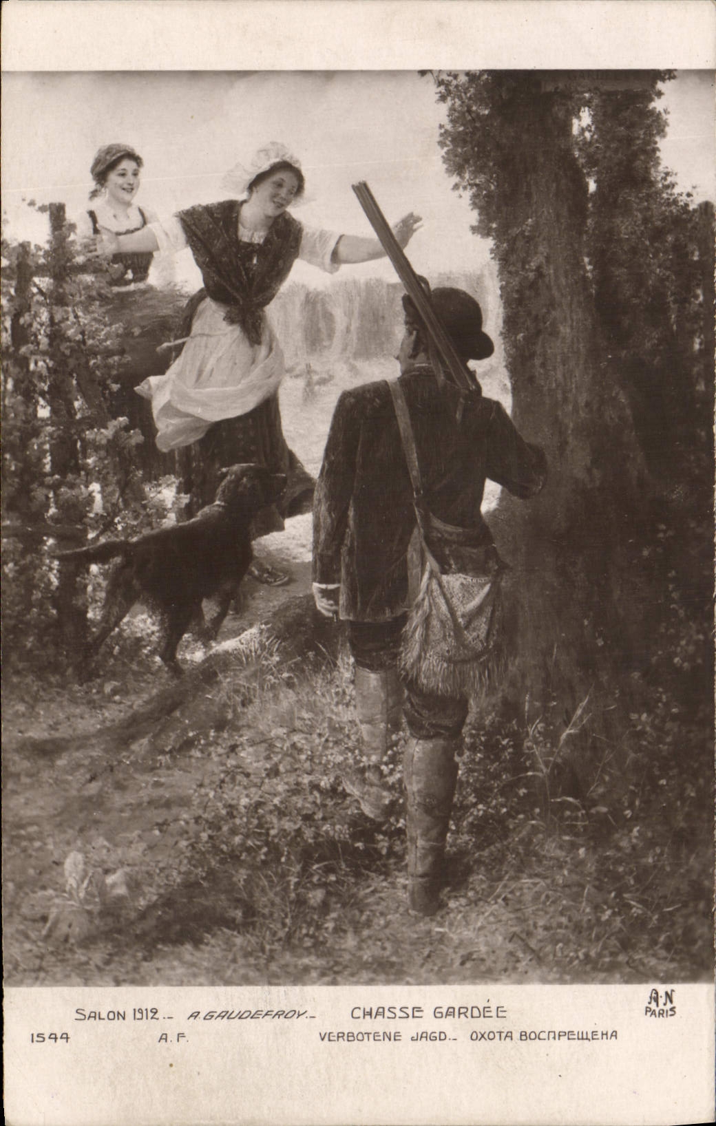 Chasse gardée — Salon 1912 — A. Gaudefroy — A.N. Paris