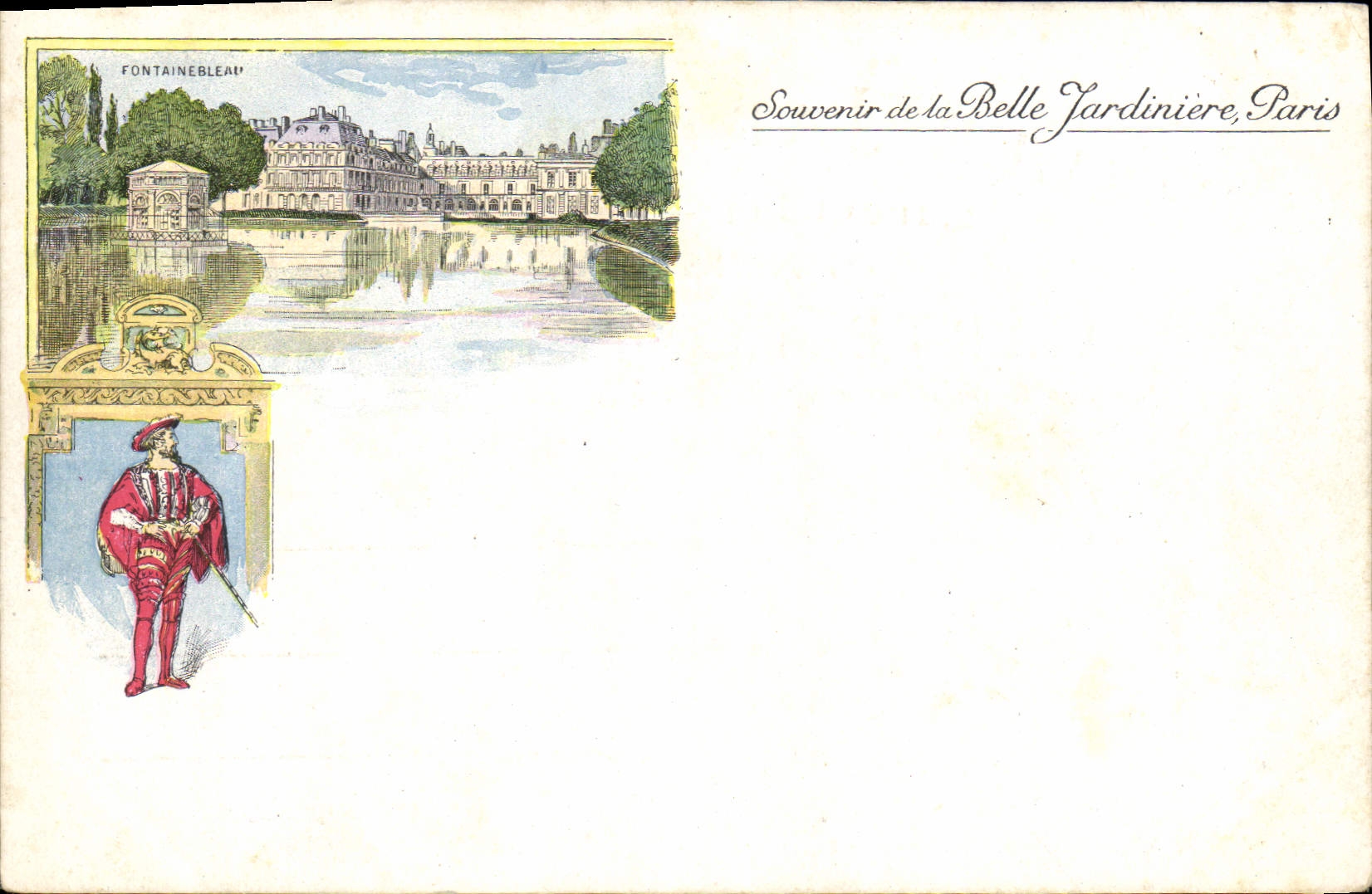 CPA Fantaisie Illustrateur Fontainebleau Belle Jardiniere Paris 