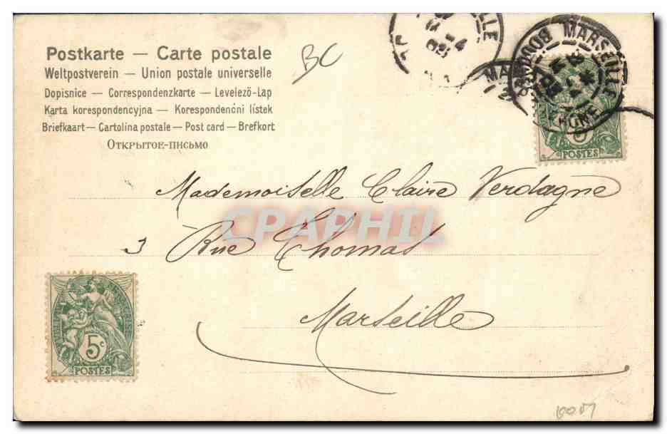 CPA Fantaisie Illustrateur Femme The  — Rückseite