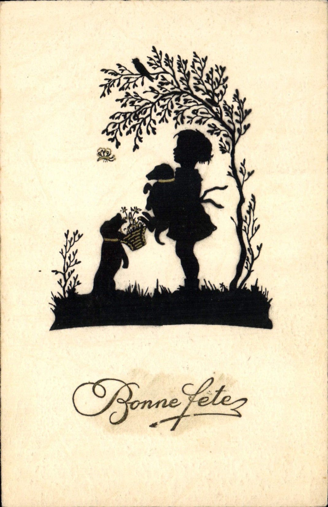 CPA Fantaisie Illustrateur Enfant Chien 