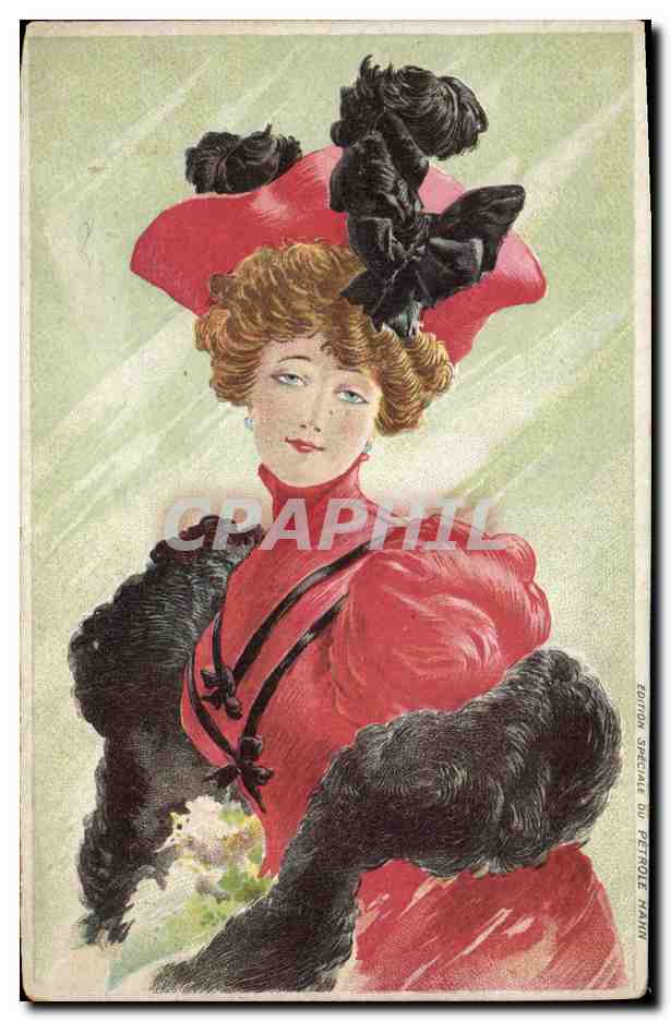 CPA Fantaisie Illustrateur Femme Chapeau 