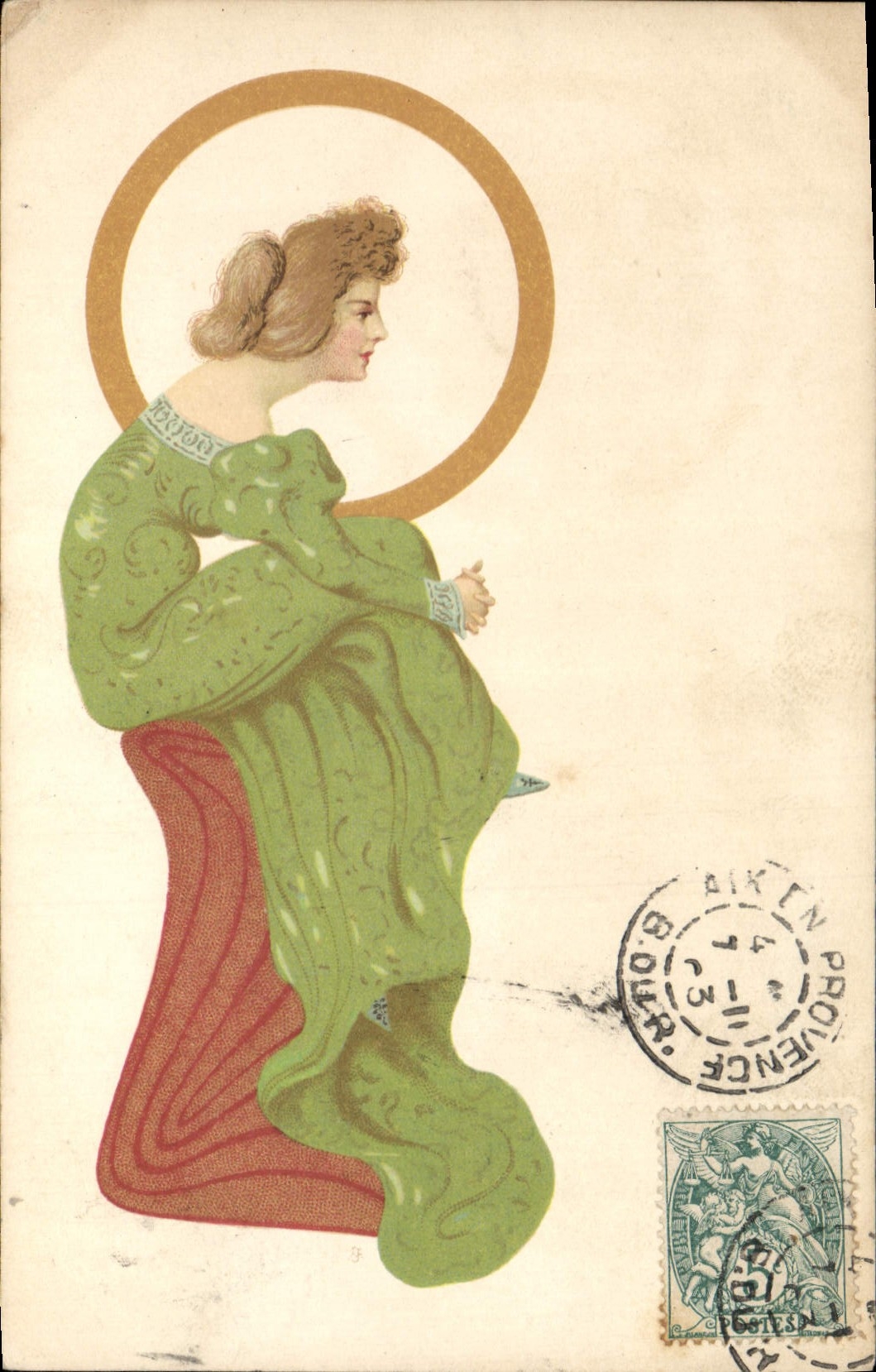 CPA Fantaisie Illustrateur Femme 