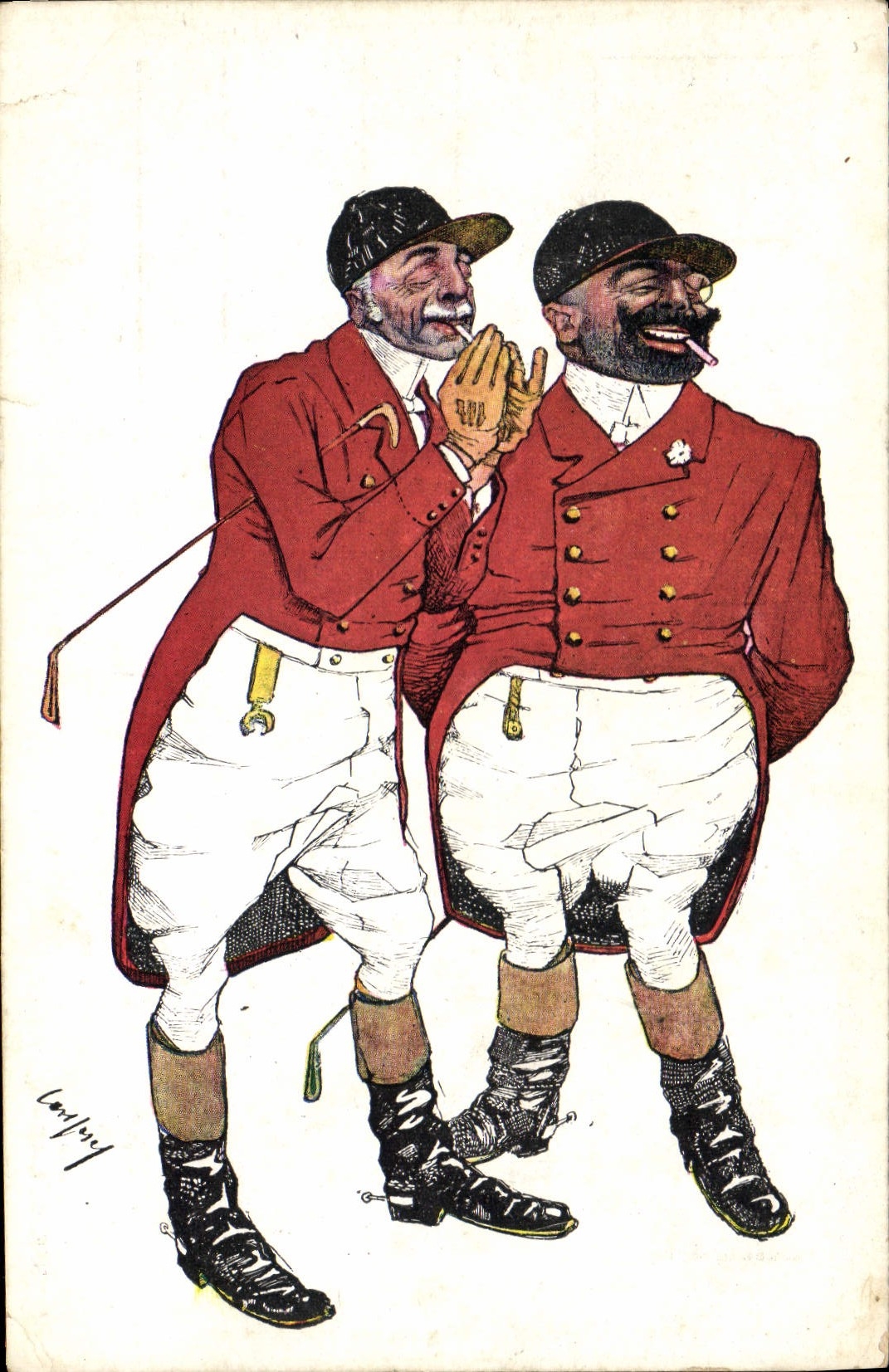 CPA Fantaisie Illustrateur Hommes 