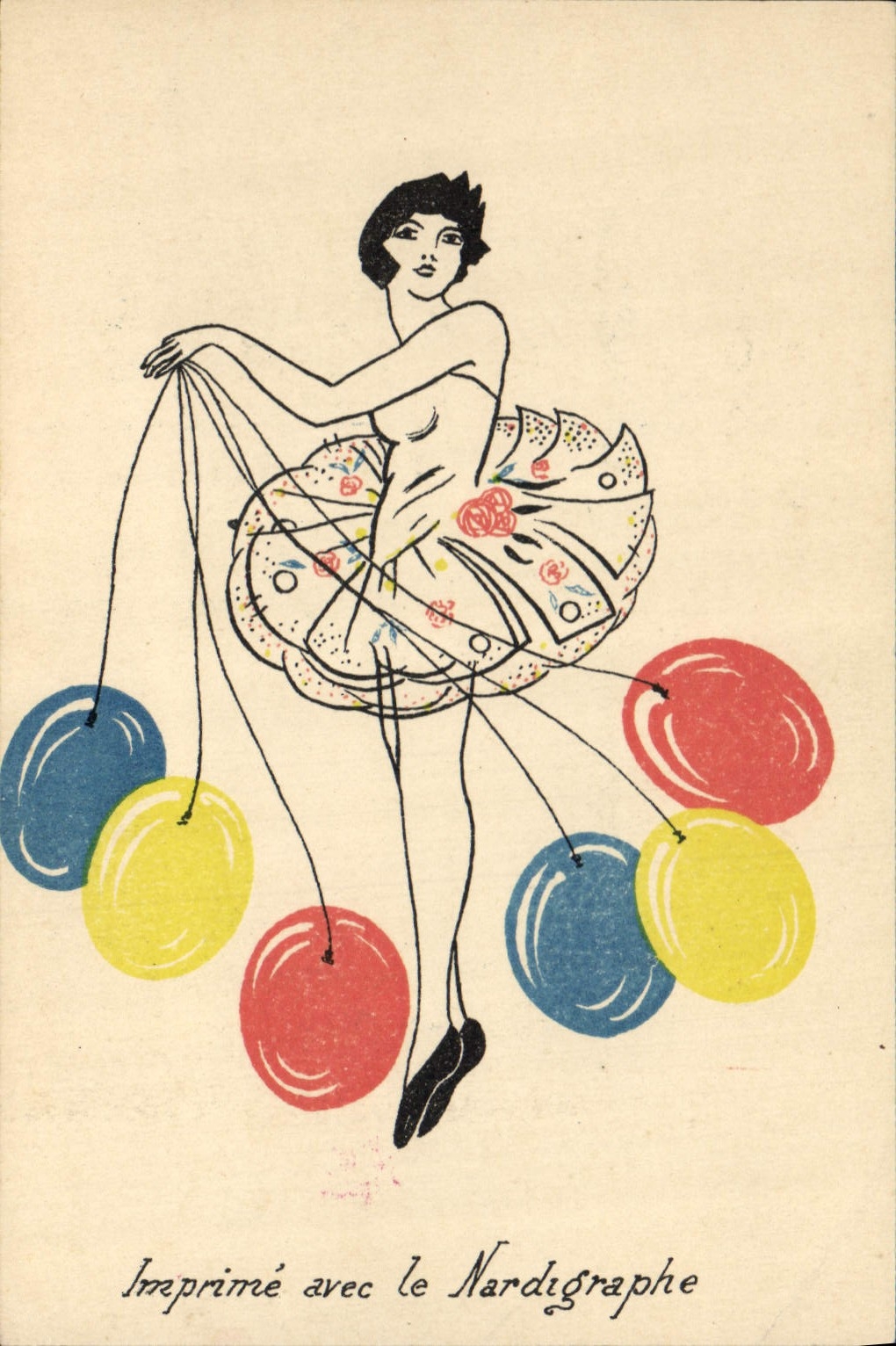 CPA Fantaisie Illustrateur Le Nardigraphe Femme Ballons 