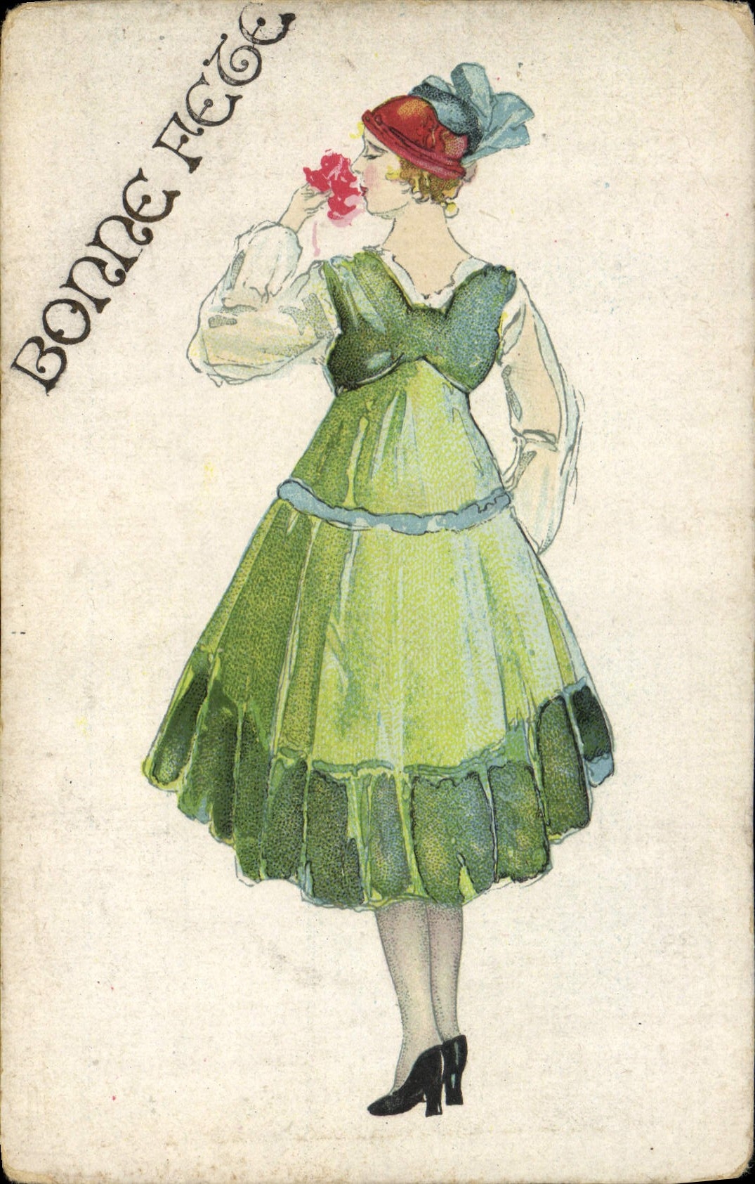 CPA Fantaisie Illustrateur Femme 