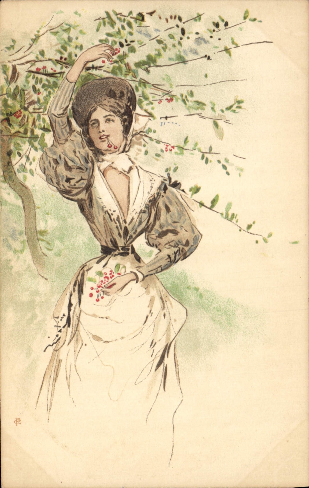 CPA Fantaisie Illustrateur Femme 